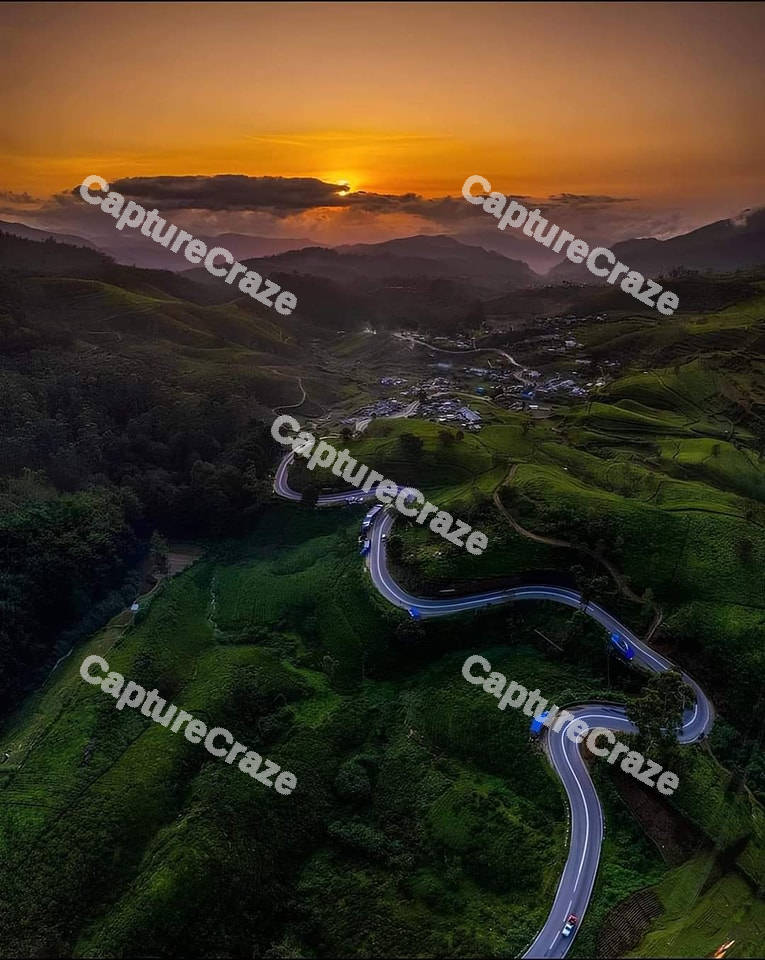 Aerial view of the rural landscape
